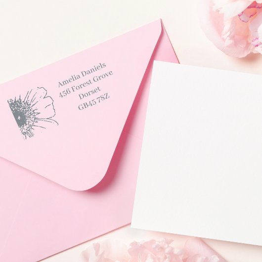 ハッピーデイジー差出人住所 セルフインキングスタンプ