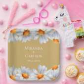 ハッピーデイジー結婚ズ ペーパープレート (パーティー)