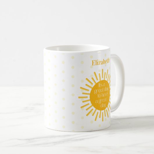 ハッピーデイネーム素晴らしコーヒーマグ コーヒーマグカップ (正面右)