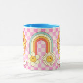 ハッピーデイブルーハンドルマグカップ マグカップ (中央)