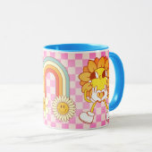 ハッピーデイブルーハンドルマグカップ マグカップ (正面右)