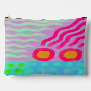 ハッピーデイ抽象芸術デジ絵を描タル アクセサリーポーチ