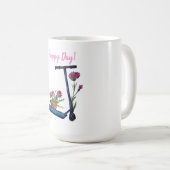 ハッピーデイ、かわいい水彩画 コーヒーマグカップ (正面右)