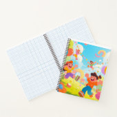 ✨ ハッピーデイ スパイラル ノートブック | かわいい子供向けデザイン (内部)