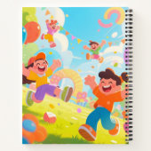 ✨ ハッピーデイ スパイラル ノートブック | かわいい子供向けデザイン (裏面)