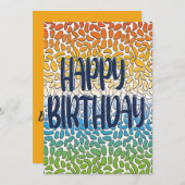 ハッピーデイ&ハッピーイヤー誕生日カード (正面/裏面)