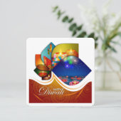 ハッピーデエレガントィワリフェスティバルグリーティングカード 招待状 (スタンド正面)