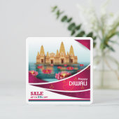 ハッピーデエレガントィワリフェスティバルグリーティングカード 招待状 (スタンド正面)