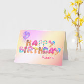 ハッピーデザートスイート16誕生日 カード (黄色い花)