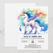 ハッピーデジタルホース誕生日 招待状 (正面/裏面)