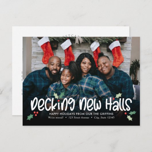 ハッピーデッキングホリデー引越しお知らせポストカード シーズンポストカード (正面/裏面)