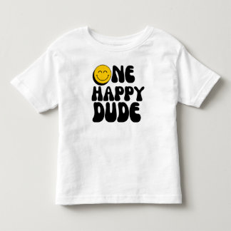 ハッピーデュードの1歳誕生日 トドラーTシャツ