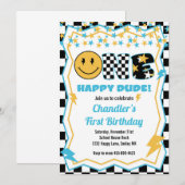 ハッピーデュード - ロックスター 招待状 (正面/裏面)