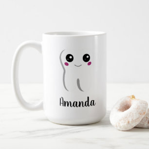ハッピーデンタル歯が微笑み可愛い コーヒーマグカップ