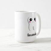 ハッピーデンタル歯が微笑み可愛い コーヒーマグカップ (正面右)