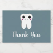 ハッピーデンタル歯が笑顔ありがとう スパークリングワインラベル (シングルラベル)