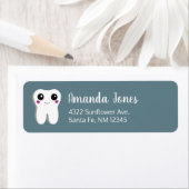 ハッピーデンタル歯の笑顔かわいいスケッチ ラベル (インサイチュ)