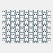 ハッピーデンタル歯の笑顔かわいいパターン ラッピングペーパーシート (正面3)