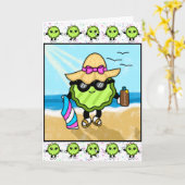 ハッピーデー!|おもしろビーチのピクルス カード (黄色い花)