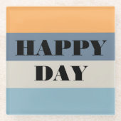 ハッピーデー ガラスコースター (正面)