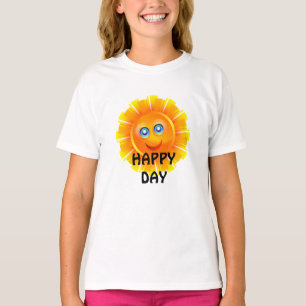 ハッピーデー、サンシャインスマイル、 Tシャツ