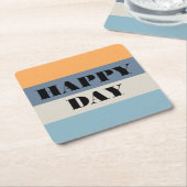 ハッピーデー スクエアペーパーコースター (アングル)