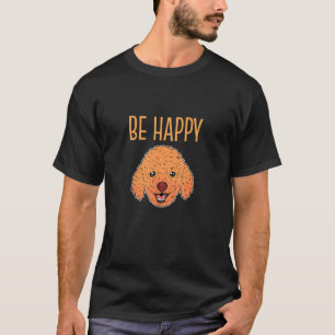 ハッピートイプードル顔 Tシャツ