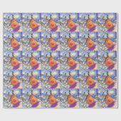 ハッピートインデナー付きクリスマスラッピング紙 ラッピングペーパー (フラット)