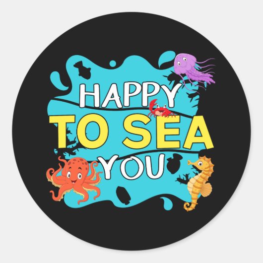 ハッピートゥシーユー – 海プン ラウンドシール (正面)