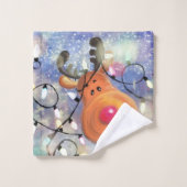 ハッピートナカイ – クリスマス バスタオルセット (ウォッシュタオル)