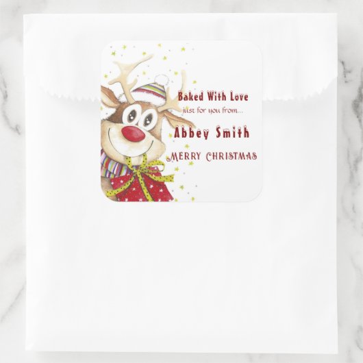 ハッピートナディースクリスマスコクッキーキャンディ&トリート スクエアシール (バッグ)