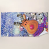 ハッピートナリークリスマスビーチタオル ビーチタオル (正面)