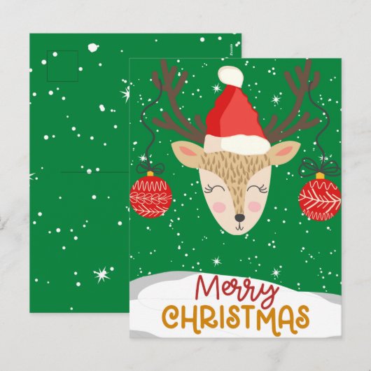 ハッピートナリーメリークリスマスホリデーズはがき シーズンポストカード (正面/裏面)