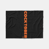 ハッピートバーハロウィンコスチュームおもしろいハロウィン フリースブランケット (正面(横))