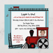 ハッピートラック鉄道招待状/赤 招待状 (正面/裏面)