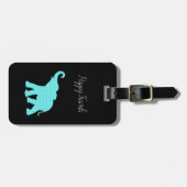 ハッピートラベルエレファントアーユニークト荷物タグ ラゲッジタグ (正面横)