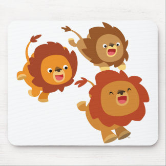 ハッピートリオオブカワイトカートライオンズマウスパッド マウスパッド