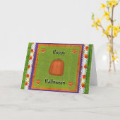 ハッピートリート充填ハロウィーンキャンディコーンカボチャ カード (黄色い花)