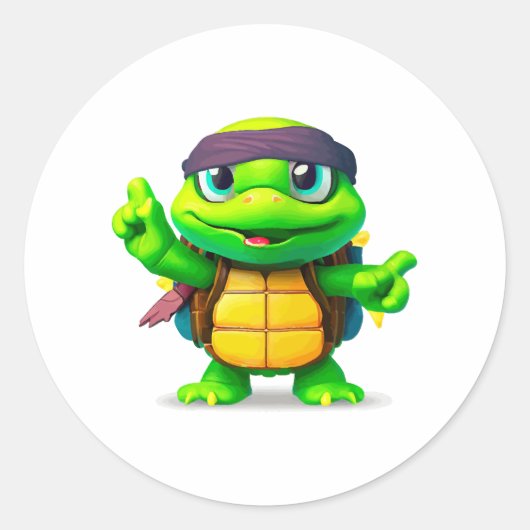 ハッピートルお洒落新学期 ラウンドシール (正面)