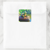 ハッピートルスクエアステッカー スクエアシール (バッグ)