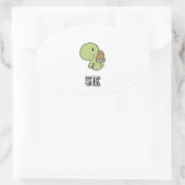 ハッピートルファイブ 楕円形シール (バッグ)