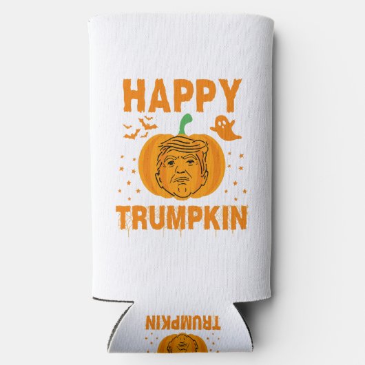 ハッピートルプキンが再びハロウィーンを素晴らし作る スリム缶クーラー (裏面)