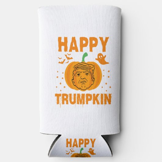 ハッピートルプキンが再びハロウィーンを素晴らし作る スリム缶クーラー (正面)