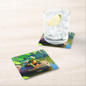 ハッピートルホテル誕生日 スクエアペーパーコースター (インサイチュ)