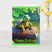ハッピートルミディアム誕生日カード カード (黄色い花)