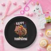 ハッピートルンプーおもしろいサンクスギビング ペーパープレート (パーティー)
