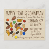 ハッピートレイルのトレイルのミックス遠くに継続退職パーティー インビテーションポストカード (正面)