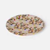 ハッピートレイルキャンピングハイキングアウトドアトレイルミックス ペーパープレート (アングル)