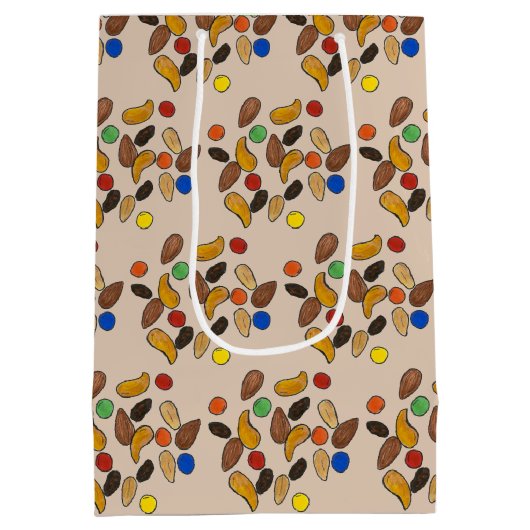 ハッピートレイルキャンピングハイキングアウトドアトレイルミックス ミディアムペーパーバッグ (裏面)