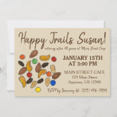 ハッピートレイル遠くにミックス退職後パーティー 招待状 (正面)